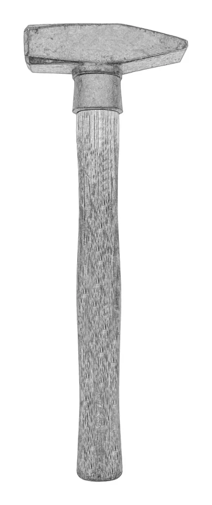 Ein Schlosserhammer ist der Allrounder bei der Verwendung.